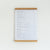 Wooden wall menu for A3 or Tabloid paper size